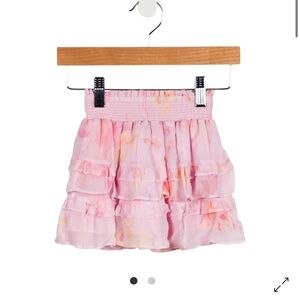LoveShackFancy Pink Ruffled Skirt